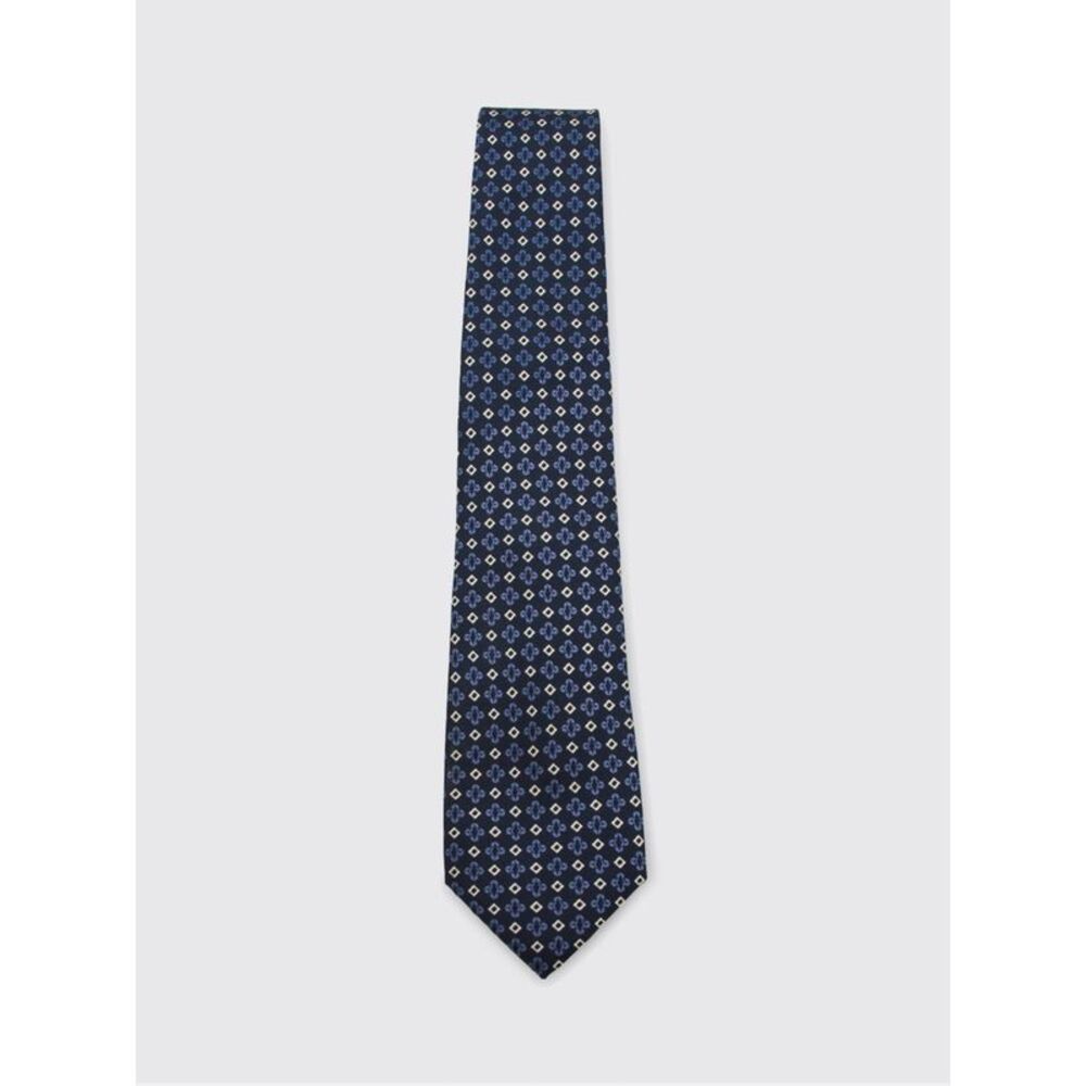 Canali Men Canali Geometric Print Pure Silk Tie